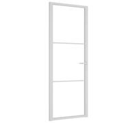 vidaXL Puerta Interior de Vidrio y Aluminio Mate Corrediza Habitación Color Negro y escarcha, Blanco y transparente, Negro y transparente oscuro y mas
