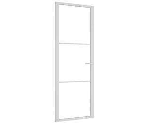 vidaXL Puerta Interior de Vidrio y Aluminio Mate Corrediza Habitación Color Negro y escarcha, Blanco y transparente, Negro y transparente oscuro y mas