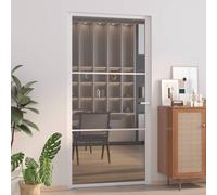 Puerta Interior de Vidrio y Aluminio Mate Corrediza Habitación Color Blanco y escarcha, Negro y escarcha, Blanco y transparente y mas