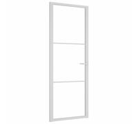 vidaXL Puerta interior vidrio EGS y aluminio blanco 76 x 201,5 cm