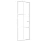 vidaXL Puerta Interior de Vidrio y Aluminio Mate Corrediza Habitación Color Blanco y escarcha, Negro y escarcha, Blanco y transparente y mas
