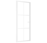 vidaXL Puerta Interior de Vidrio y Aluminio Mate Corrediza Habitación Color Blanco y escarcha, Negro y escarcha, Blanco y transparente y mas