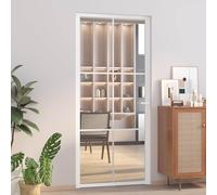 vidaXL Puerta Interior de Vidrio y Aluminio Mate Corrediza Habitación Color Blanco y escarcha, Negro y escarcha, Blanco y transparente oscuro y mas