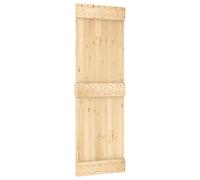 vidaXL Puerta Narvik Natural 70 x 210 cm Madera de Pino Sólido, Puerta Rectangular Moderna, Interior de Pino, Ahorra Espacio, Separador Contemporáneo de Habitaciones, Diseño Funcional