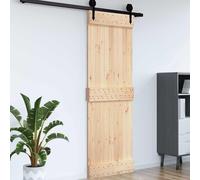 vidaXL Puerta Narvik Natural 85 x 210 cm Madera de Pino Sólido, Puerta Rectangular Moderna, Interior de Pino, Ahorra Espacio, Separador Contemporáneo de Habitaciones, Diseño Funcional