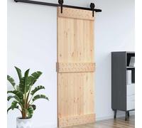 vidaXL Puerta NARVIK Natural 100 x 210 cm Madera de Pino Sólido