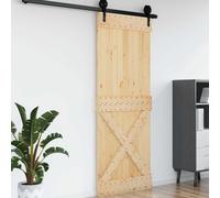 vidaXL Puerta NARVIK Natural 85 x 210 cm Madera de Pino Sólido