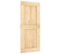 vidaXL Puerta Narvik Natural 90 x 210 cm Madera de Pino Sólido, Puerta Rectangular Moderna, Interior de Pino, Ahorra Espacio, Separador Contemporáneo de Habitaciones, Diseño Funcional