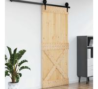 vidaXL Puerta NARVIK Natural 95 x 210 cm Madera de Pino Sólido