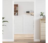 vidaXL Puertas batientes 100 x 50 cm Madera de Pino Maciza Blanco