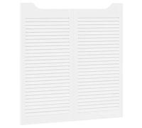 vidaXL Puertas batientes 2 uds. 100 x 100 cm Madera de Pino Maciza