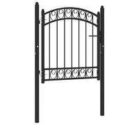 vidaXL Puertas de valla metálica EMMEN 104 x 86 cm Con cerradura