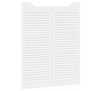 vidaXL: Puertas oscilantes, 2 unidades, 100 x 40 cm, madera maciza de pino, color blanco