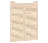 vidaXL: Puertas oscilantes, 2 unidades, 100 x 40 cm, madera maciza de pino natural
