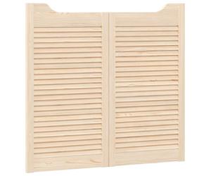 vidaXL: Puertas oscilantes, 2 unidades, 90 x 50 cm, madera maciza de pino natural