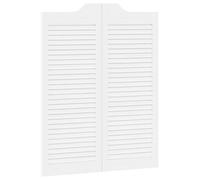 vidaXL: Puertas oscilantes de 100 x 40 cm, madera maciza de pino, color blanco