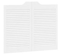 vidaXL: Puertas oscilantes de 80 x 50 cm, fabricadas en madera maciza de pino, color blanco