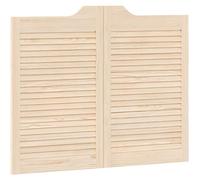 vidaXL: Puertas oscilantes de 80 x 50 cm, madera maciza de pino natural