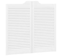 vidaXL: Puertas oscilantes de 90 x 40 cm, madera maciza de pino, color blanco