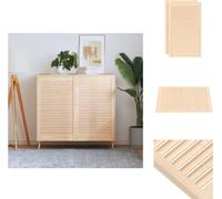 vidaXL: Puertas para armario con diseño de listones, 2 unidades, 99,3 x 59,4 cm, madera maciza