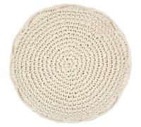 vidaXL Puf de macramé, hecho a mano, 45 x 30 cm, algodón