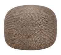vidaXL Puf hecho a mano gris claro 45x30 cm yute