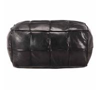vidaXL Puf marrón 60x60x30 cm cuero auténtico de cabra en color Marrón canela/Marrón oscuro/Negro
