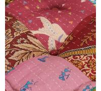 vidaXL Puf modular con cojín de tela Patchwork Multicolor