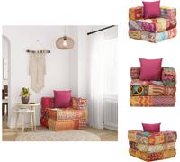 vidaXL: Puf modular con cojín, tela patchwork - Cojín para asiento