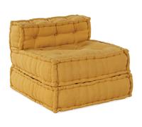 vidaXL Puf modular de tela 70x70x54 en color Amarillo/Crema/Verde y más