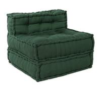 vidaXL Puf modular de tela 70x70x54 en color Amarillo/Crema/Verde y más