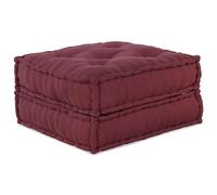vidaXL Puf modular tela 70x70x36 cm en color Antracita/maroon/Crema y más