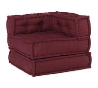 vidaXL Puf modular tela 70x70x54 en color Antracita/Verde/maroon y más