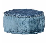 vidaXL Puf redondo de terciopelo azul 40x20 cm