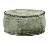 vidaXL Puf redondo de terciopelo verde 40x20 cm