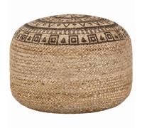 vidaXL Puf tejido a mano – yute marrón – 45 x 30 cm