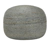 vidaXL Puf tejido a mano verde oliva 45x30 cm yute