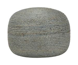 vidaXL Puf tejido a mano verde oliva 45x30 cm yute