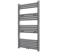 vidaXL Radiador toallero de baño recto gris 600 x 1160 mm