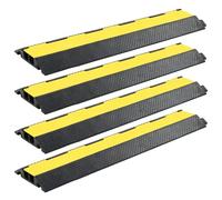vidaXL Rampa de Protección de Cable 4 Piezas 2 Canales Goma 101,5 cm Tráfico