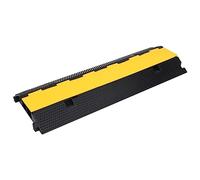 vidaXL Rampas Protectoras de Cables 2 Canales Canaleta Pasacables de Suelo Cubierta Protectora Manguera Tubo Tubería Pista Almacén 2 Piezas 100cm Goma