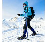 vidaXL Raquetas de nieve 3 en 1 con bastones de senderismo 53 x 21 cm