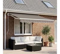 vidaXL Repuesto de Volantes para toldo Gris Claro 230 x 20 cm, Lona Resistente al Clima, Tela UV, fácil de Limpiar, Ideal para jardín, ¡naaa Hay Marco