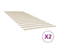vidaXL Recambios de láminas de cama enrollables plegables, 34 láminas, 2 uds, 100x200 cm