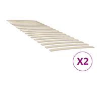 vidaXL Recambios de láminas de cama 34 lamas – 2 uds, enrollables plegables 70x200 cm