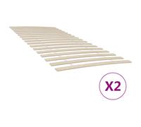 vidaXL Recambios de láminas de cama – 34 láminas, 2 unidades, enrollables plegables, 90 x 200 cm