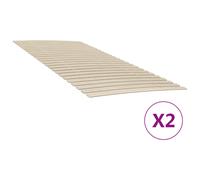 vidaXL Recambios de láminas de cama 48 lamas, 2 uds, enrollables plegables, 100x200 cm