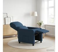 vidaXL Recliner Azul Tela
