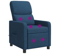vidaXL Recliner Azul Tela