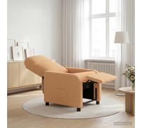 vidaXL Recliner Beige Bouclé